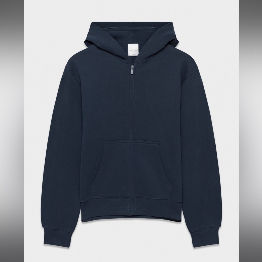 Aritzia Cozy Fleece Perfect Zip Hoodie in Admiral Size Small
